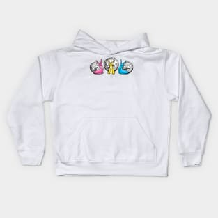 Rainbow Disco Snails Kids Hoodie